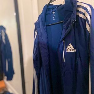 Adidas Windbreaker Dark Blue size small